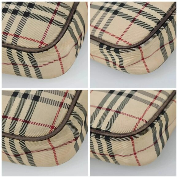 BURBERRY Nova Check Shoulder Bag Canvas Beige Auth - Picture 16 of 16